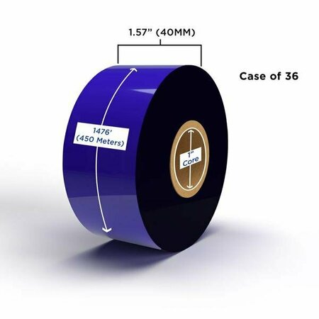 CLOVER Imaging Non-OEM New Enhanced Resin Ribbon 40mm x 450M, 36PK CIGZR04045E